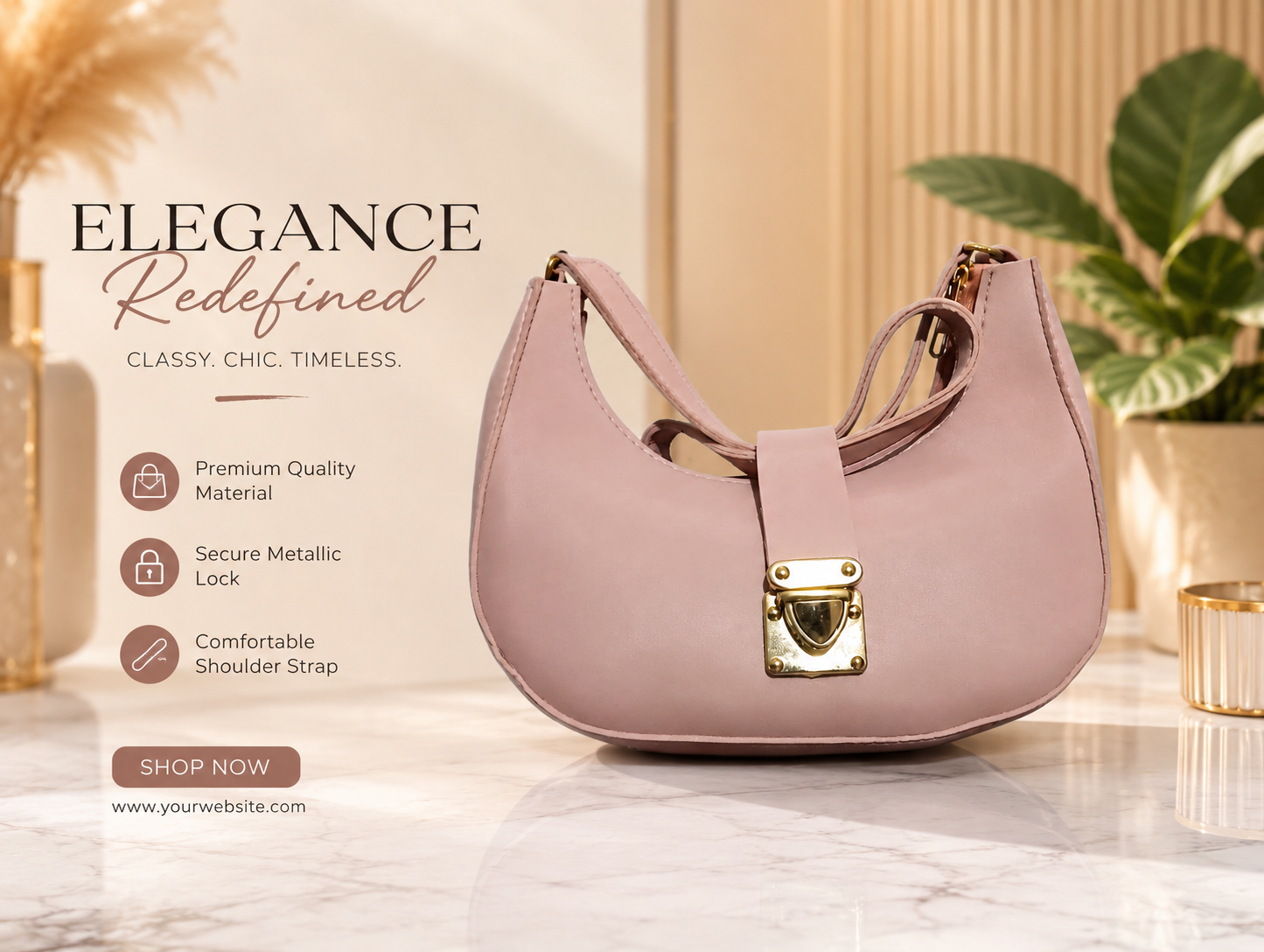 Moon shape hand bag for girls