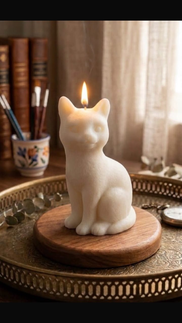cat candel decuration piece