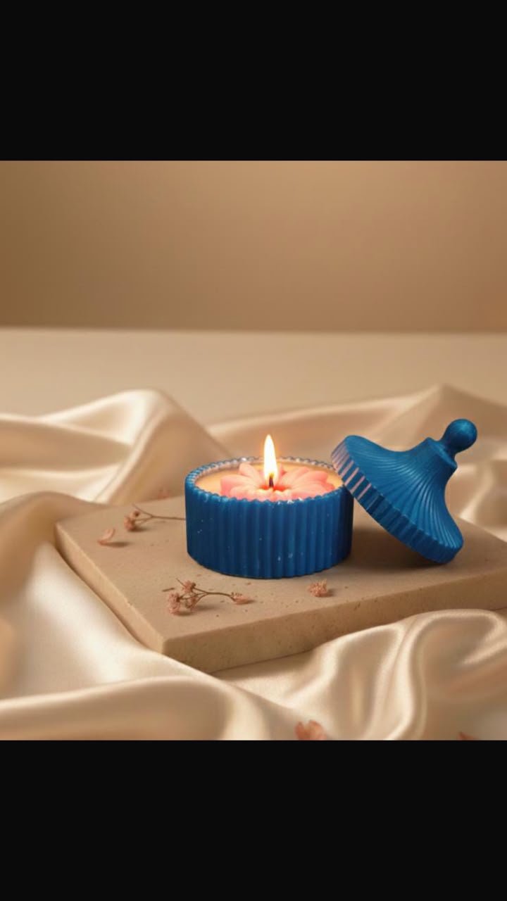 Strip jar with candle